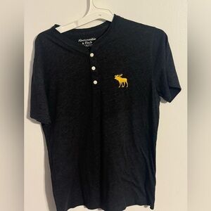 Dark navy  Abercrombie & Fitch Henley shirt #henleyshirt